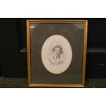 Samuel L Jackson 1794 - 1869 Bristol BSA BI Original portrait in Pencil of a Society Lady. 11 x 14cm