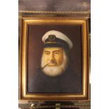 Les Young Oil on canvas of a Old Sailor. 20 x 25cm