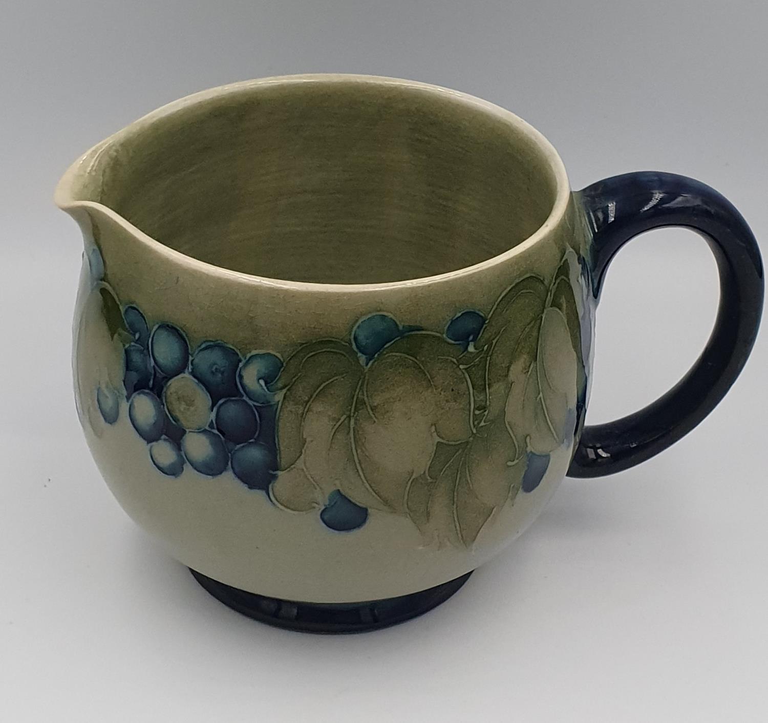 Moorcroft 1930s/40s Leaf and Berries on green ground Jug Signed Walter to base in blue. 7.5cm in - Image 2 of 4