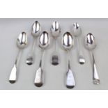 Collection of assorted 19thC Silver tablespoons inc. Exeter 1821, Richard Gardner London 1787 etc.