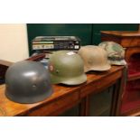 Collection of 4 Reproduction Third Reich Helmets inc 3 M35, SS and Paratrooper