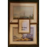 Paul Stafford 3 Watercolours 'Acle Marsh', 'Mudberth' & 'Chelmer Bank Mardon'