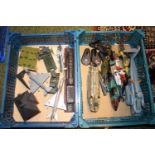 2 Trays of Model Helicopters and Aircraft