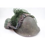 Post War Helmet with Camouflage and Netting