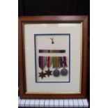 WWII 4 Medal group Africa Star, 39-45 Star with Ribbons and Bronze oak leaf for Dispatches and