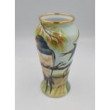 Moorcroft Enamels Swallows pattern vase by Sandra Dance. 9cm in Height