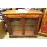 Georgian Rosewood Glazed bookcase with Brass inlay. 97cm in Length
