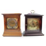 Winterhalder & Hofmeier Schwarzenbach Black Forest mantel clock with brass Roman numeral face and
