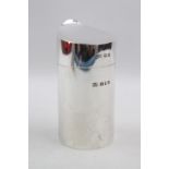 Plain design Silver Lidded Cigarette Container of cylindrical form London 1975. 150g total weight.