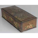 MacFarlane, Lang & Co Biscuit Tin & Glove Box c1925. Antique rectangular biscuit tin. Decorated with