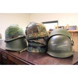 Collection of American US Military Helmets (7)