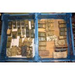 2 Trays of German and American Vehicles inc Tanks, Armoured Vehicles hand painted to a high