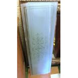 Six etched glass door panels