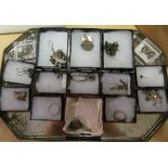 Various boxed silver jewellery items