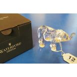 A Waterford Crystal elephant (boxed)