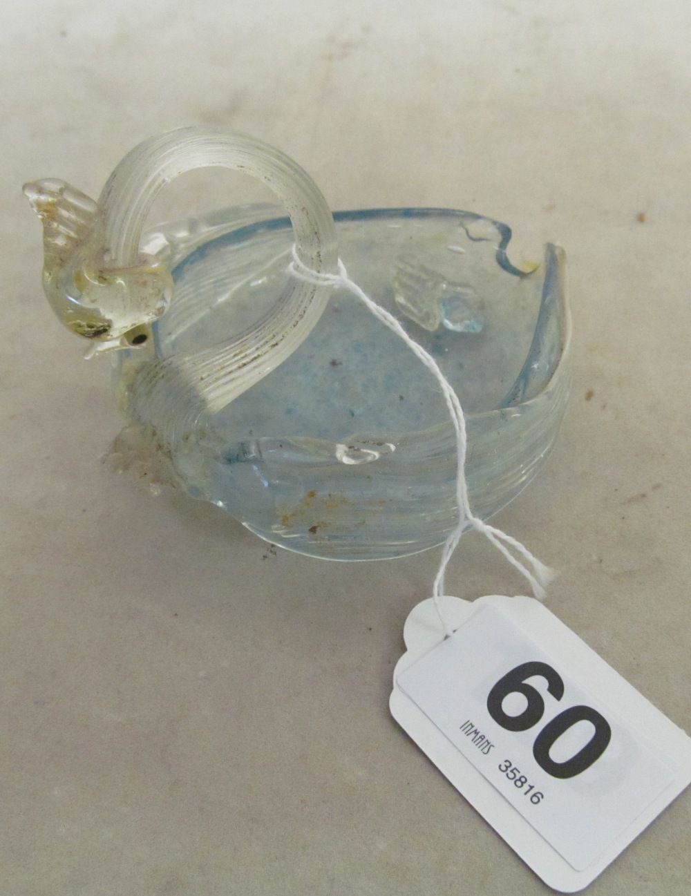 Two pieces of Venetian glass (one a/f) and a paperweight