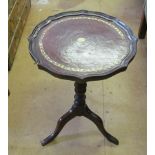 A shaped edge wine table