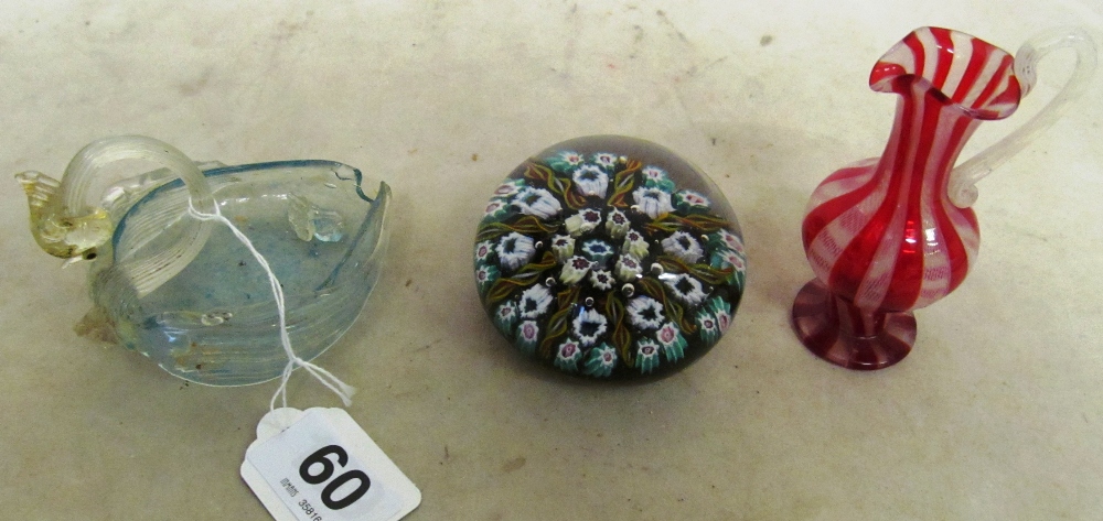 Two pieces of Venetian glass (one a/f) and a paperweight - Image 3 of 3