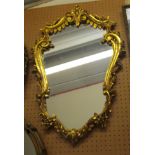 A modern gilt framed mirror 29”h