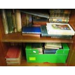 A selection of leather bound books some with decorative bindings