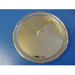 A silver salver with pierced edge 8" 10.8 ozs