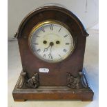 A 19th Century walnut mantle clock inscribed Grant London