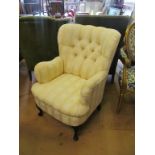 An armchair on cabriole legs