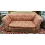 An Edwardian drop end settee