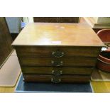 A specimen chest of four drawers 17.5”w x 12” h