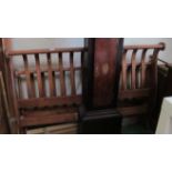 A double sleigh bed with slats 5foot