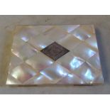 A Victorian mother of pearl card case