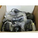 A large quantity of Compaq cameras, battery chargers and accessories