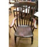 Two farmhouse kitchen chairs