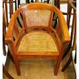 A settee cane seat and chair