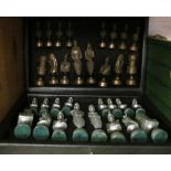 A metal chess set Roman figures (i.c)