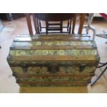 A collage top oak dome top trunk 30”w