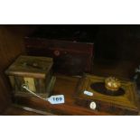 An oriental laquer box and other boxes (s/a/f/)