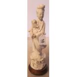 An oriental blanc de chine figure Quan Liang (hand repaired)