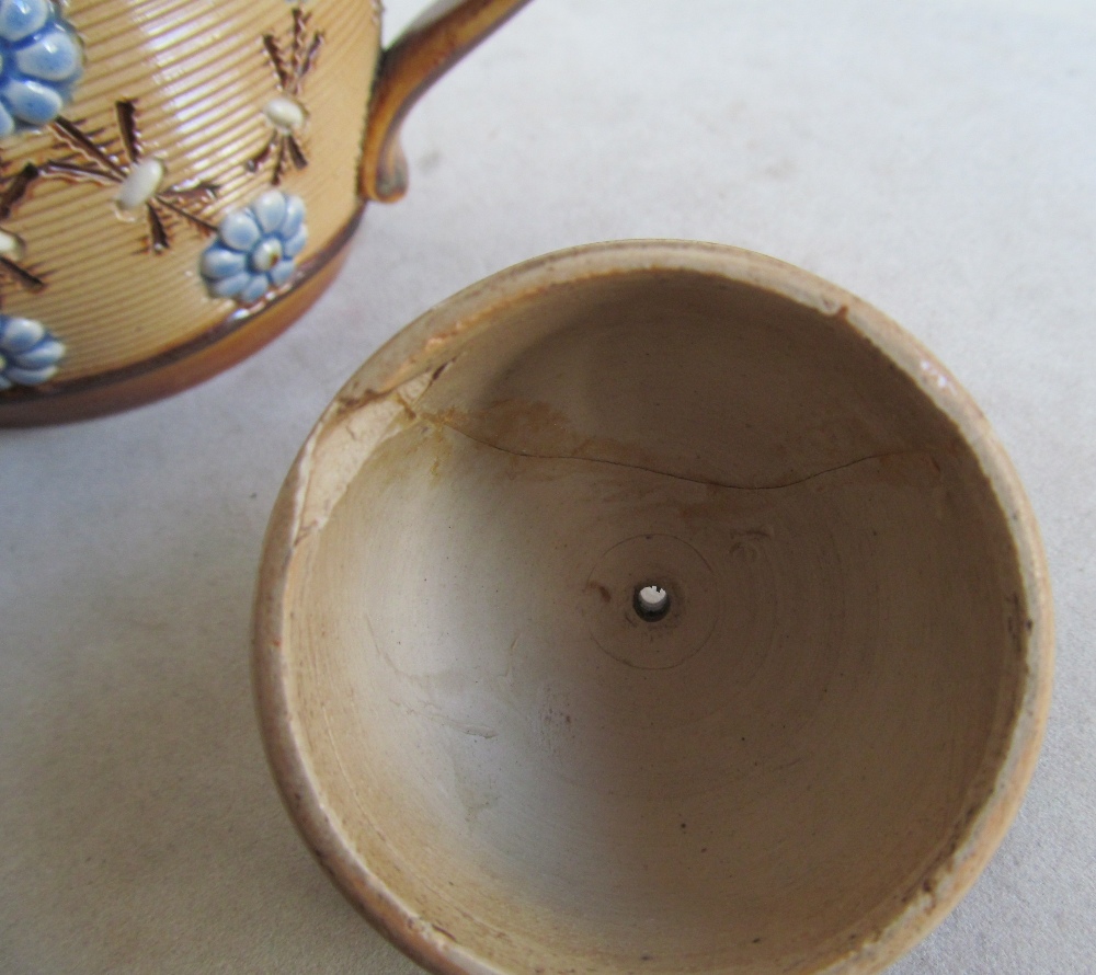 A 19th Century english Imari bowl and plate and a Royal Doulton teapot, sugar bowl and jug with - Image 3 of 5