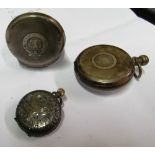 An 800 pocket watch and 2 silver pocket watches