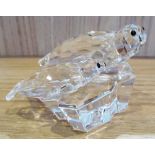 A Swarovski crystal annual editions Save Me Seals from the Mother and Child series retired 1991 (