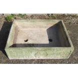 A stoneware sink