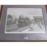 A print Lancaster LNWR framed and glazed