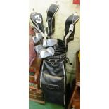 A set of Tony Jacklin golf clubs in bag