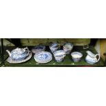 Various Copeland Spode blue and white china