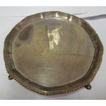 A silver salver 8" diameter 11 ozs