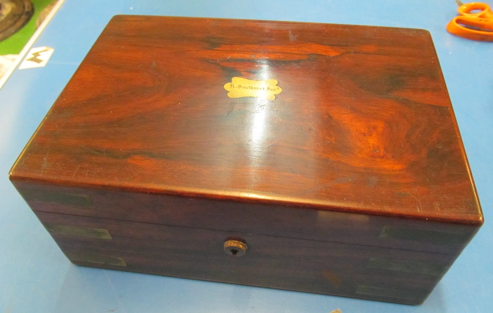 Two rosewood work boxes - Image 2 of 3