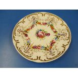 A late 18th/early 19th Century Worcester hand painted floral plate with gilt detail Worcester