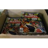 A box of Marvel Comics c 1970s
