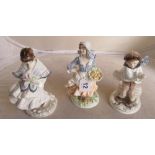 A Coalport limited edtion figure 'The Boy' 2804/9500, another 'Visiting Day'(cracked), and a Royal